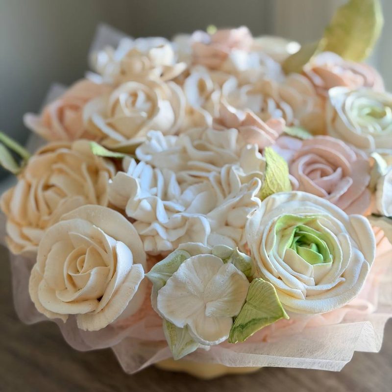 Flower Basket โ marshmallow flowers, Leduc
