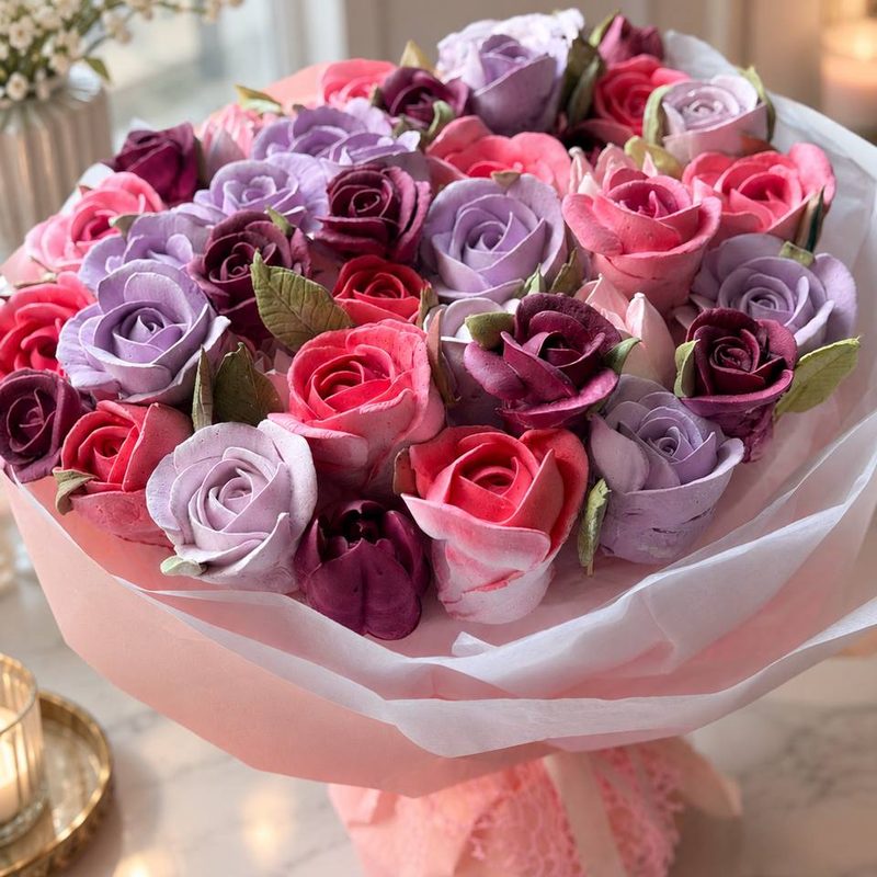 Mixed Flower Bouquet — handmade marshmallow flowers
