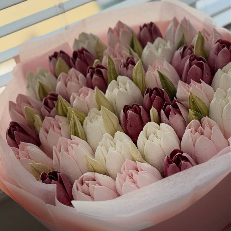 Tulip Bouquet — handmade marshmallow flowers