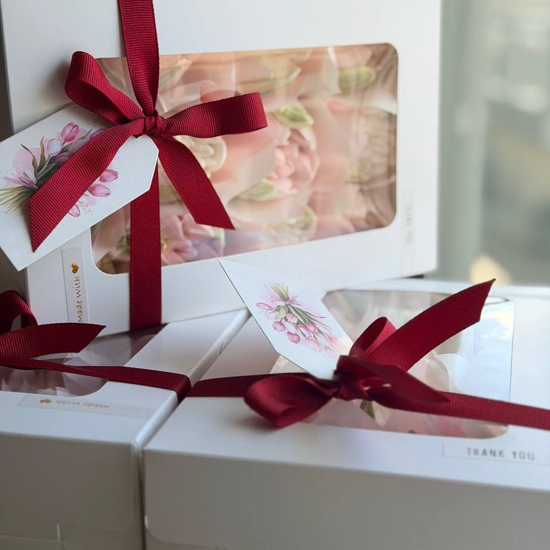 Tulip Box โ 20 pieces โ marshmallow flowers, Leduc